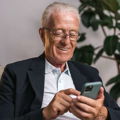 Man makes a call to pay by phone